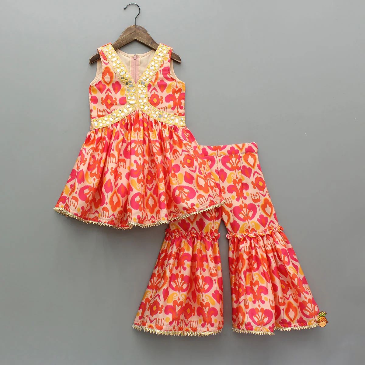 Sleeveless Peplum Kurti With Sharara