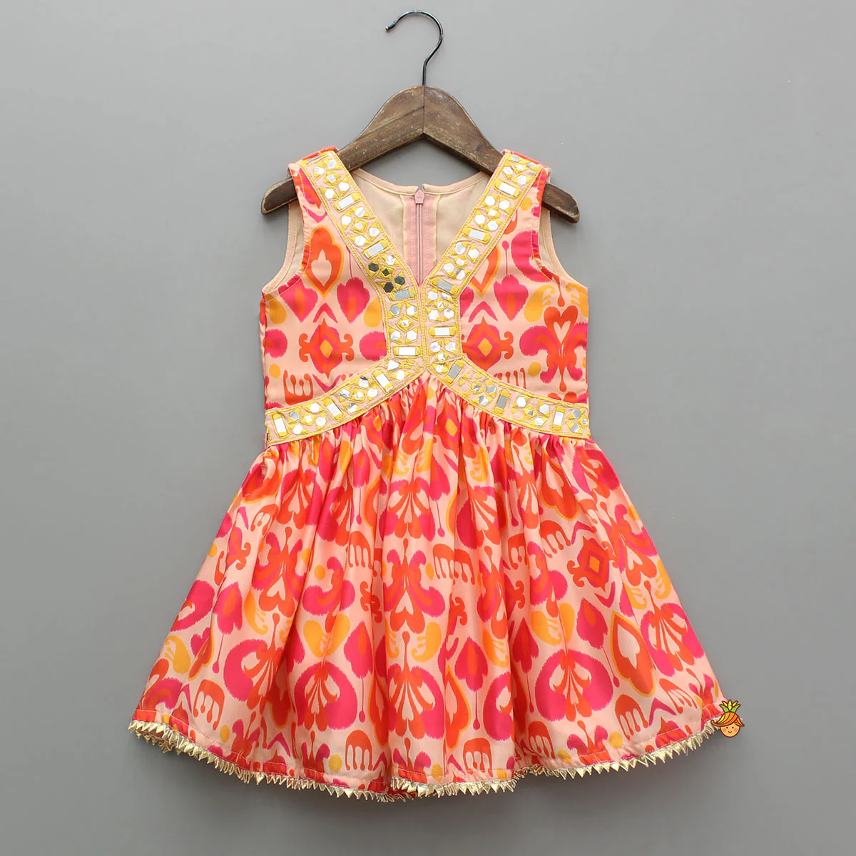 Sleeveless Peplum Kurti With Sharara - Image 3