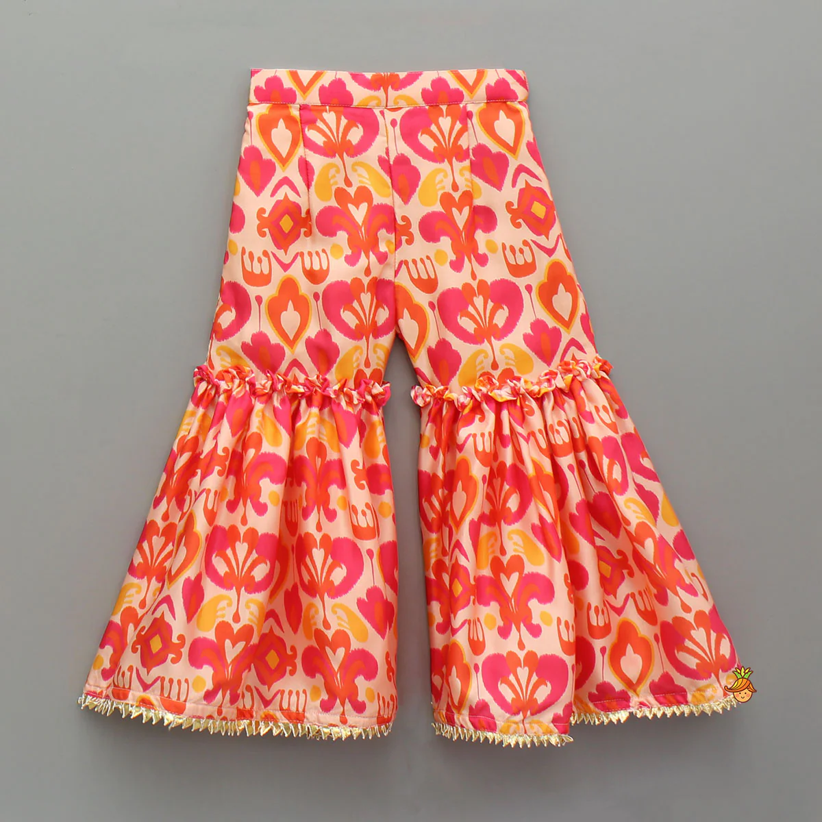 Sleeveless Peplum Kurti With Sharara - Image 4