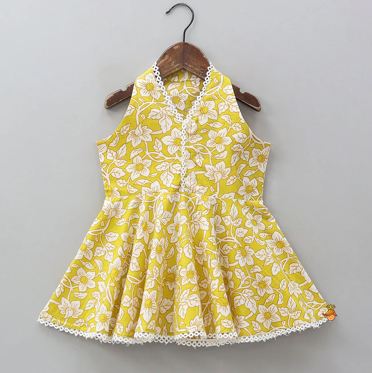 Sleeveless Printed Cotton Kurti And Flared Palazzo With Net Dupatta - Image 4