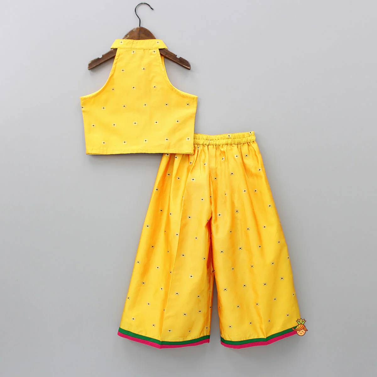 Sleeveless Yellow Top And Palazzo - Image 2