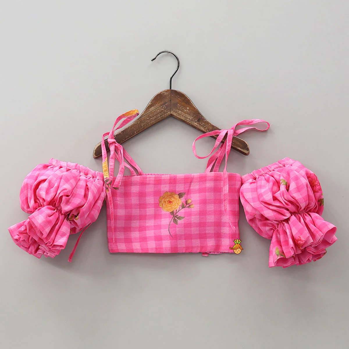 Smocked Back Crop Top With Elasticated Skirt And Matching Head Band - Image 4