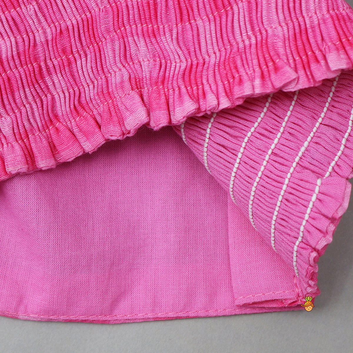 Smocked Back Crop Top With Elasticated Skirt And Matching Head Band - Image 6