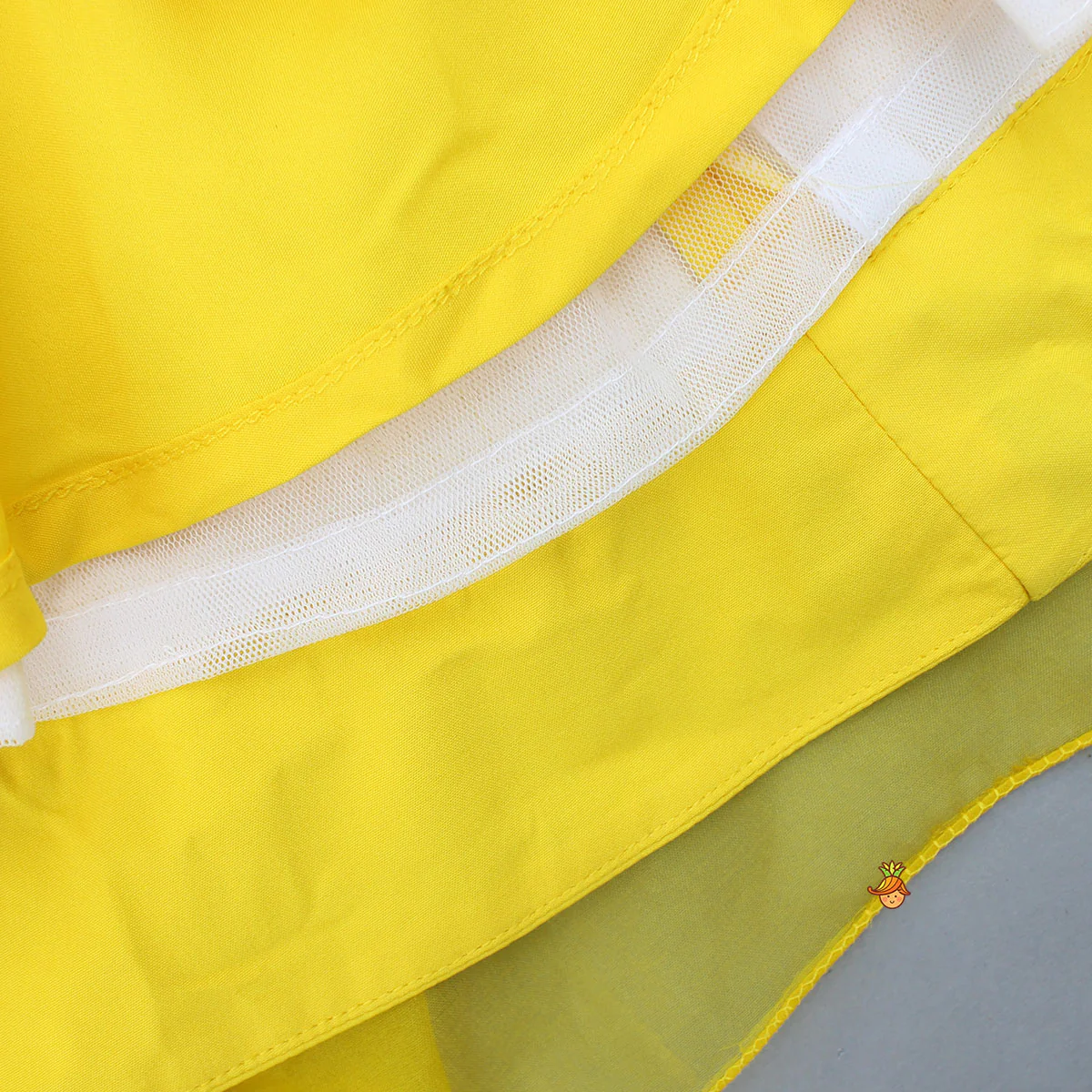 Spaghetti Straps Sleeveless Organza Yellow Dress - Image 9