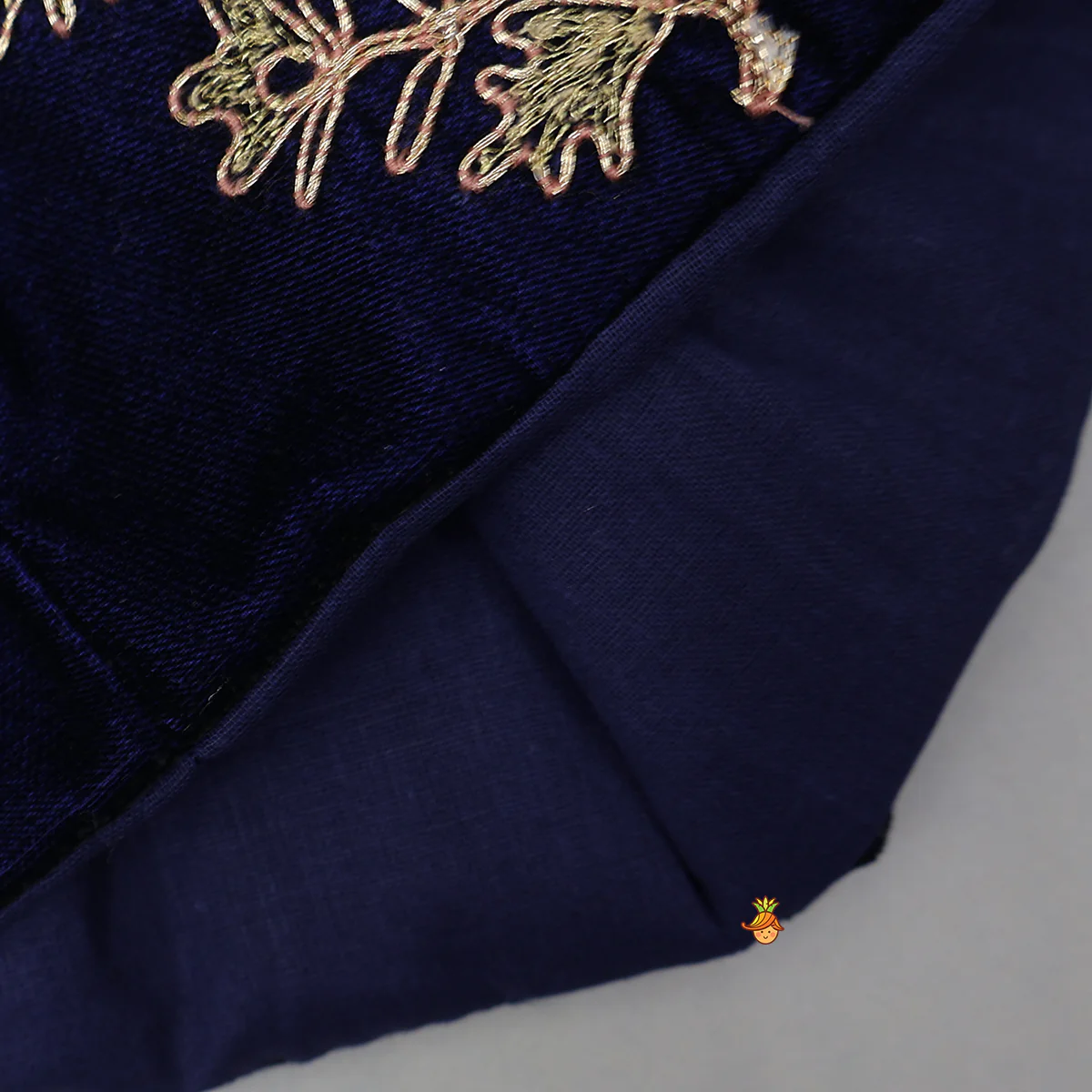 Stand Collar Velvet Charming Top And Lehenga - Image 5