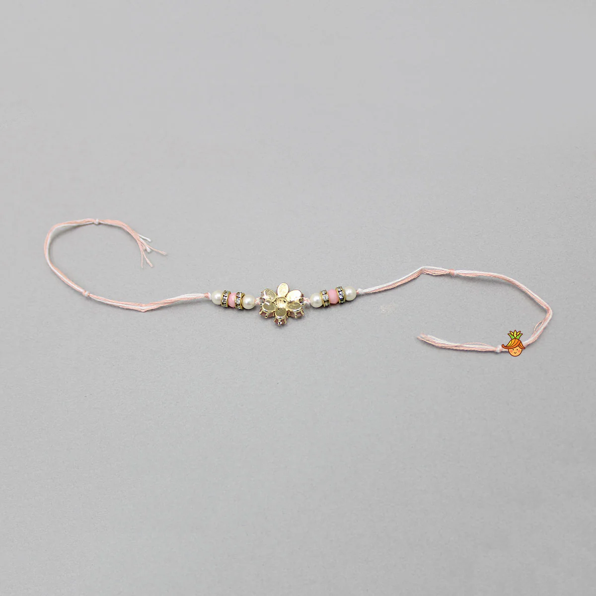 Stone Studded Flower Rakhi - Image 2