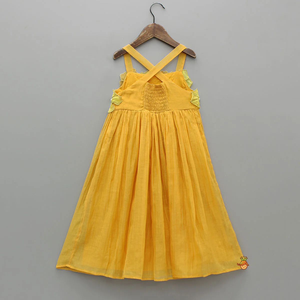 Strappy Dress With Fabric Flower Enhancements - Image 2