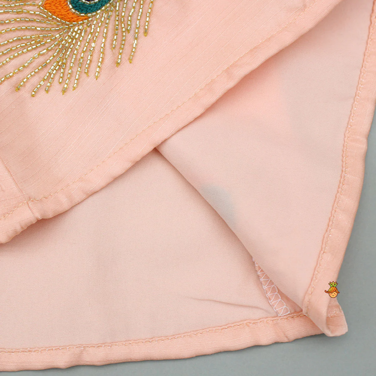 Strappy Mor Pankh Embroidered Top With Colour-Block Palazzo - Image 5