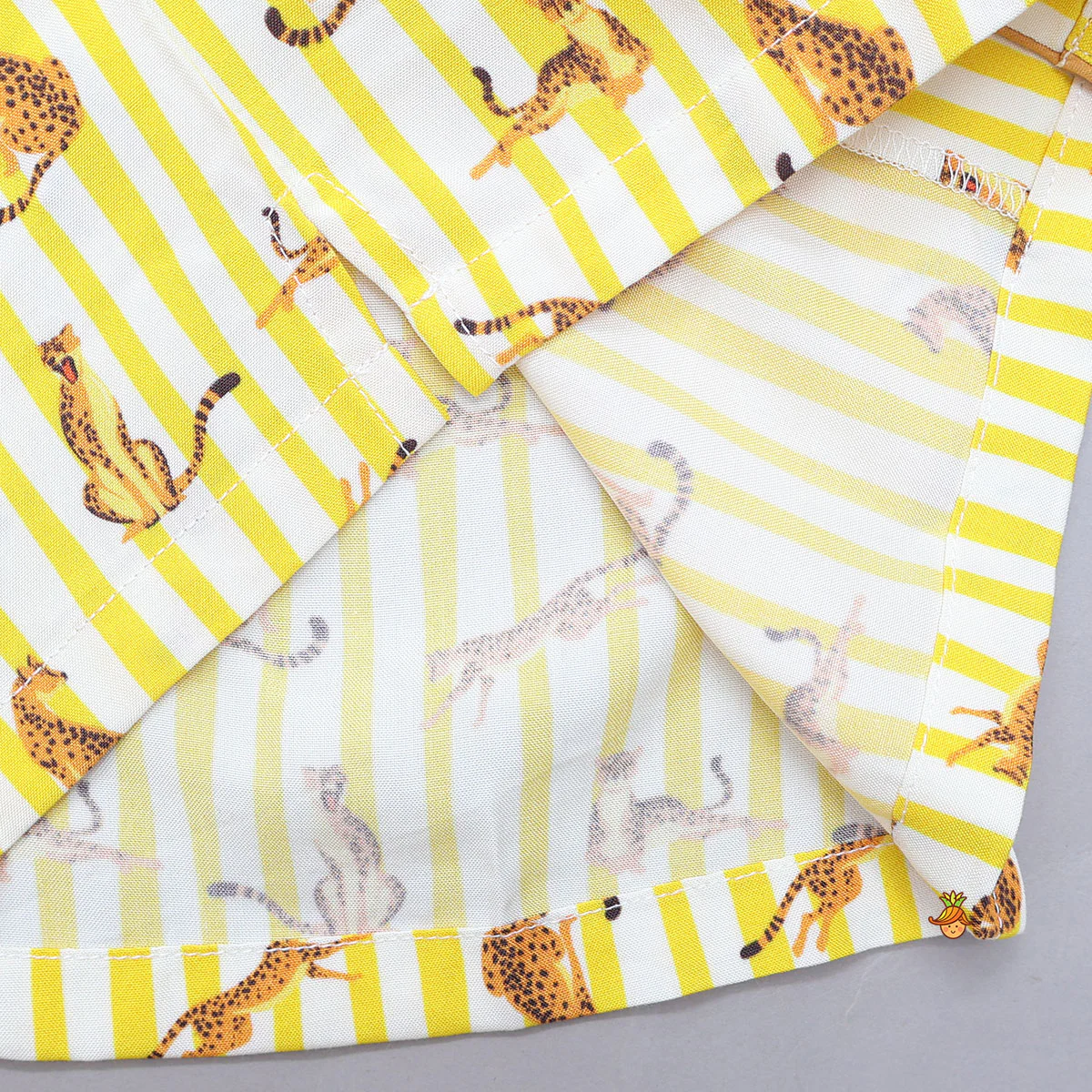 Striped Animal Print Bamboo Fabric Sleepwear Set - Image 5