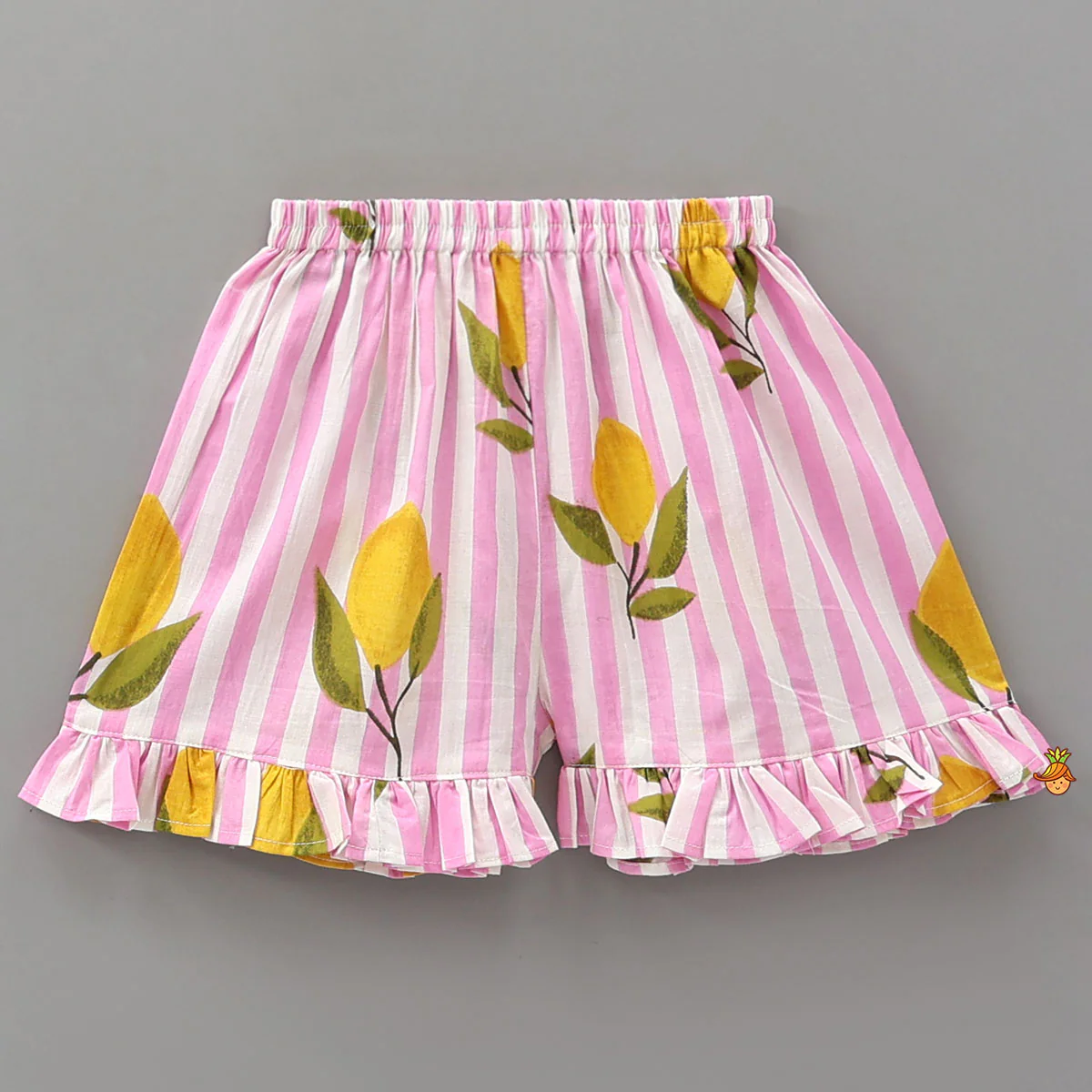 Striped Frilly Top And Shorts - Image 4