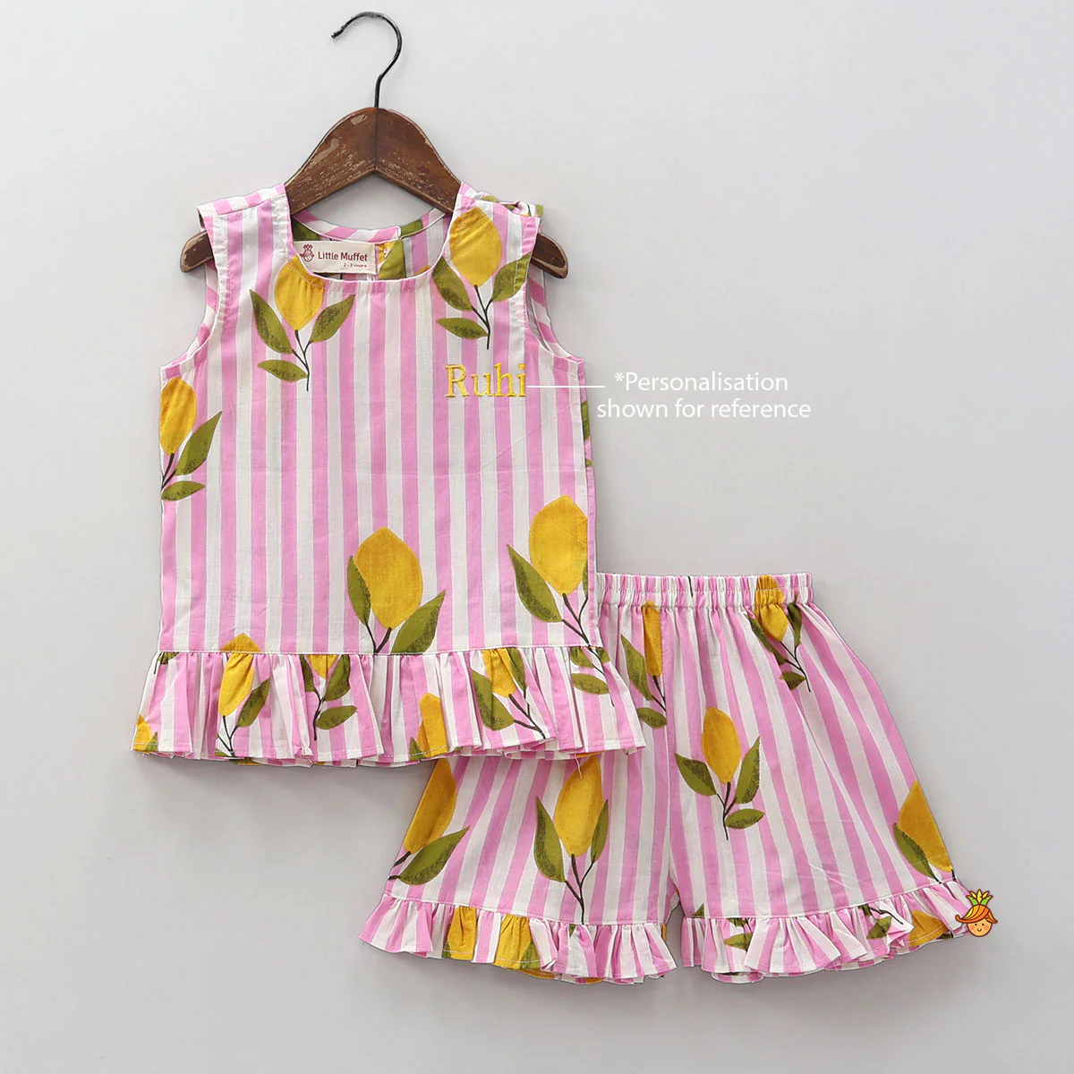 Striped Frilly Top And Shorts - Image 6