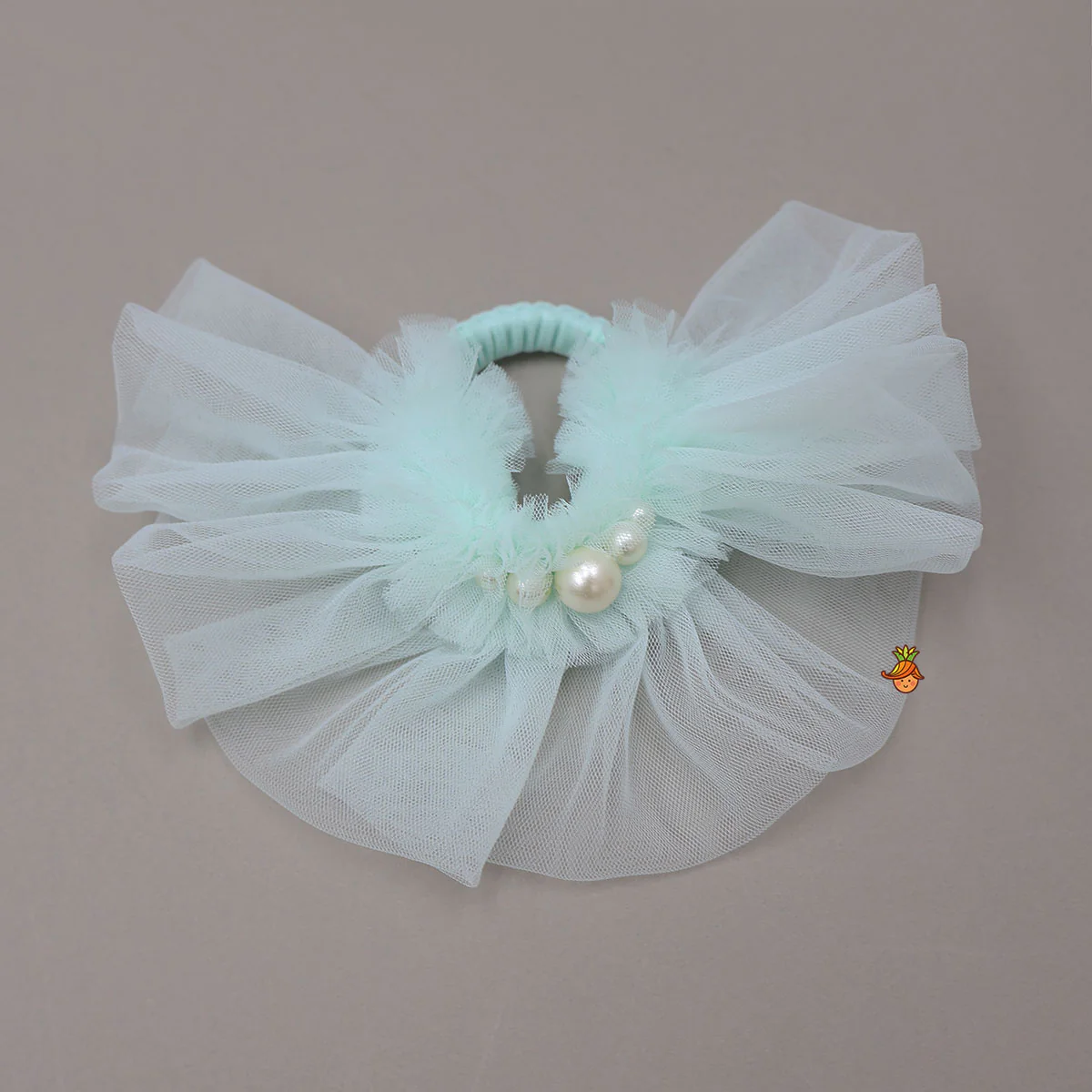 Stunning Aqua-Themed Embroidered Dress With Hair Tie - Image 6