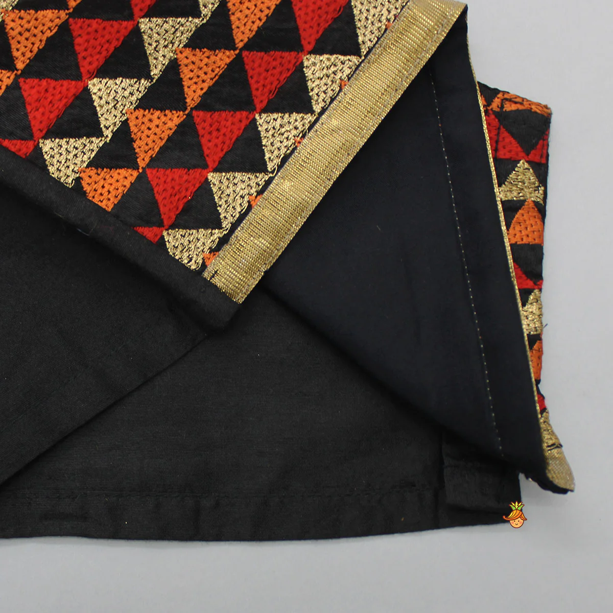 Stunning Embroidered Halter Neck Top With Printed Dhoti - Image 5