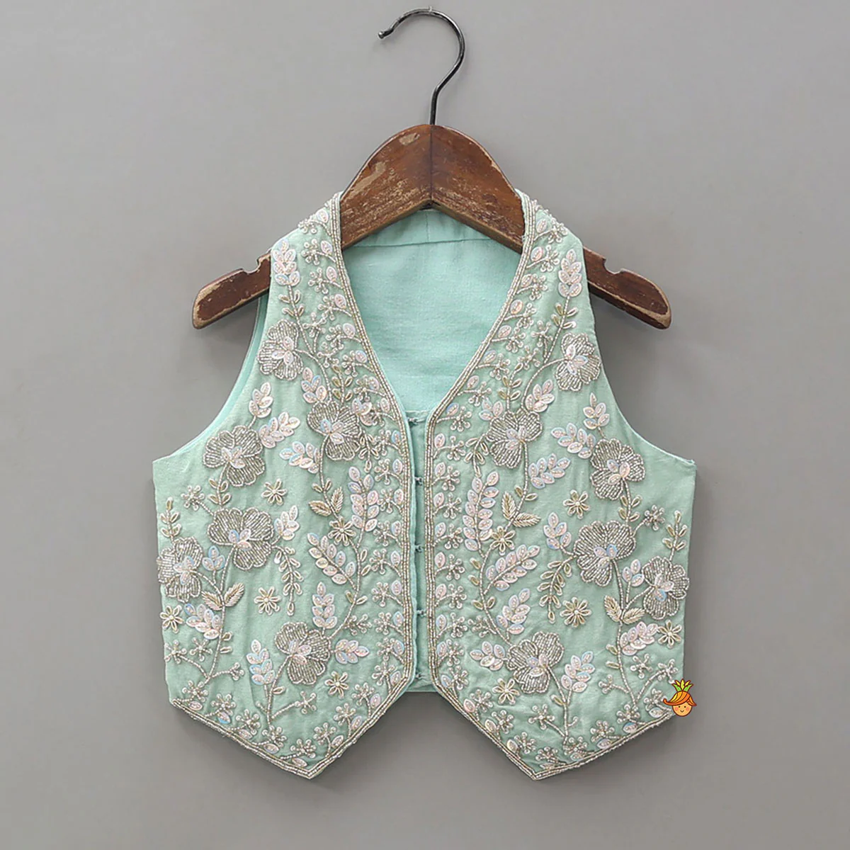 Stunning Embroidered Top And Shimmery Striped Palazzo - Image 3