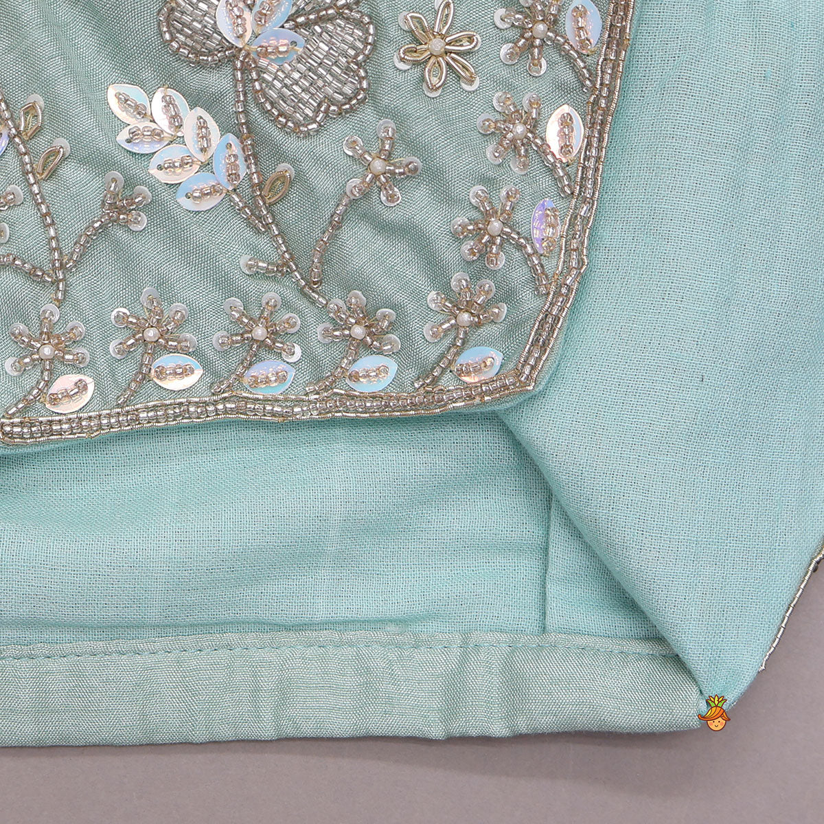 Stunning Embroidered Top And Shimmery Striped Palazzo - Image 5