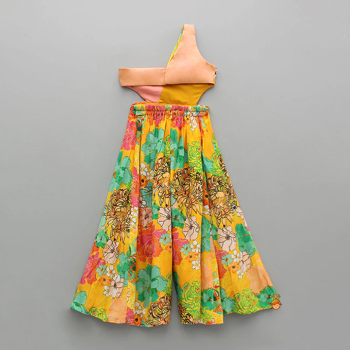 Stunning Floral Printed Bead Detailed One Shoulder Jumpsuit - Image 2
