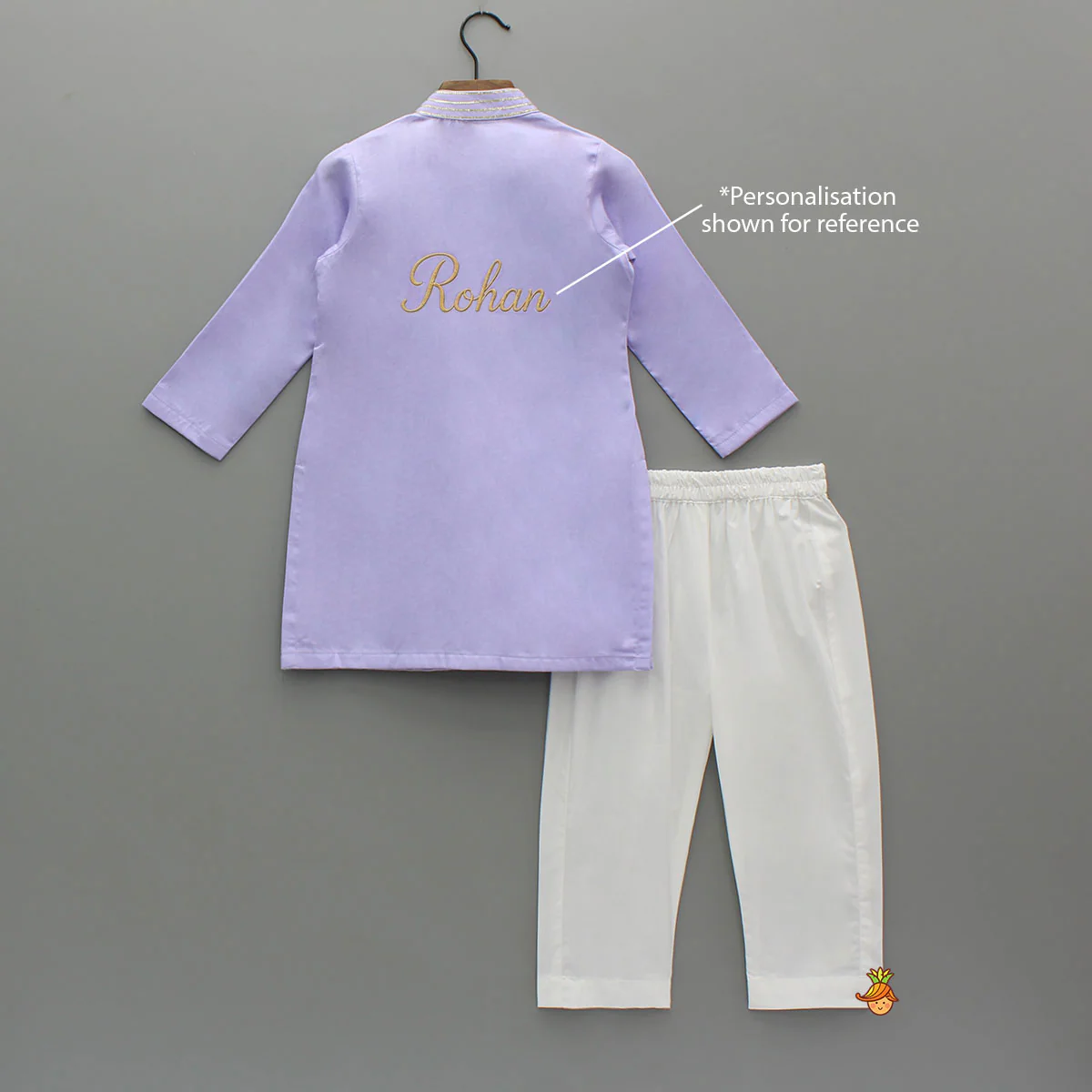Stunning Multicolour Floral Embroidered Kurta With Pyjama - Image 10
