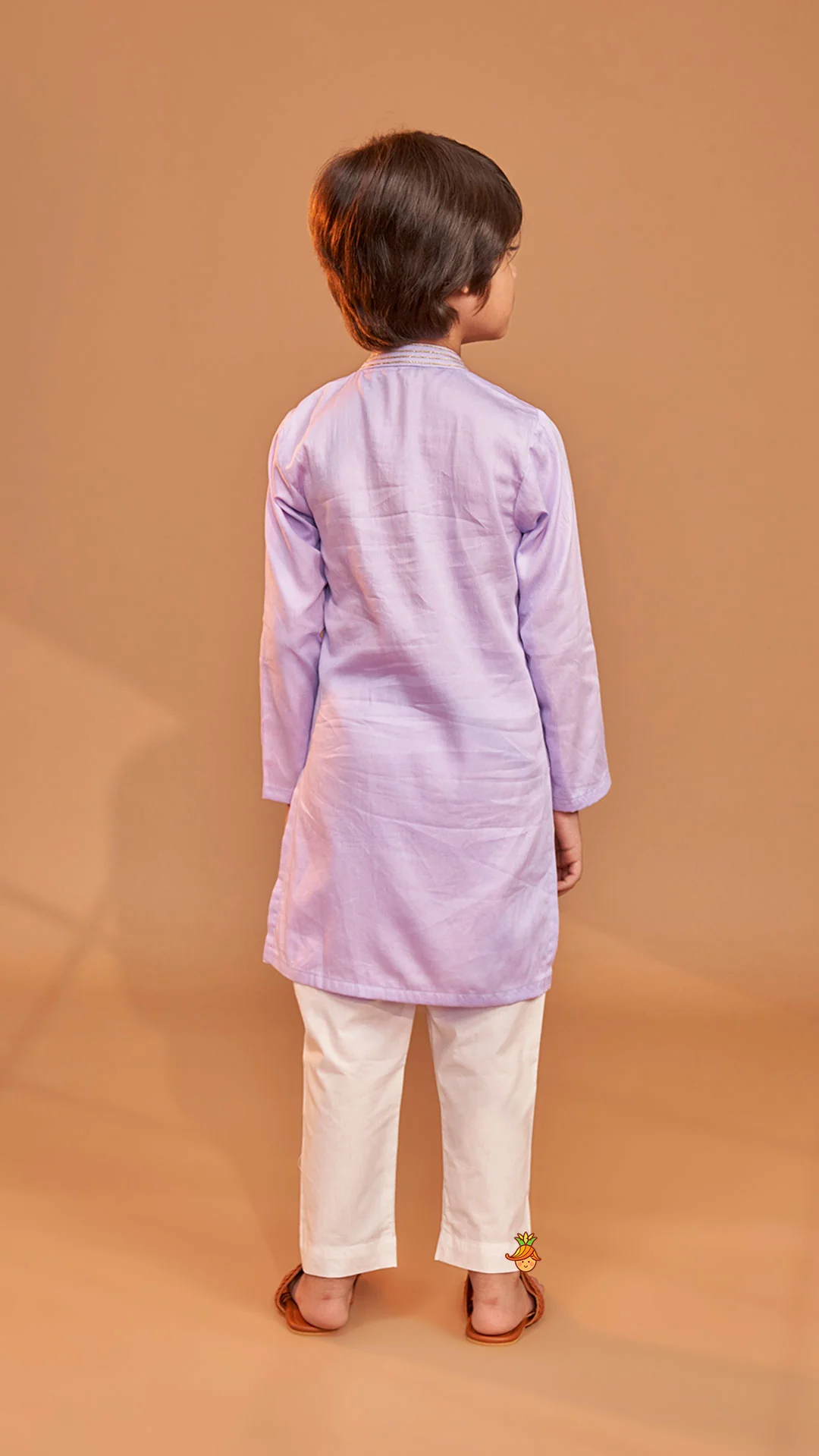 Stunning Multicolour Floral Embroidered Kurta With Pyjama - Image 8