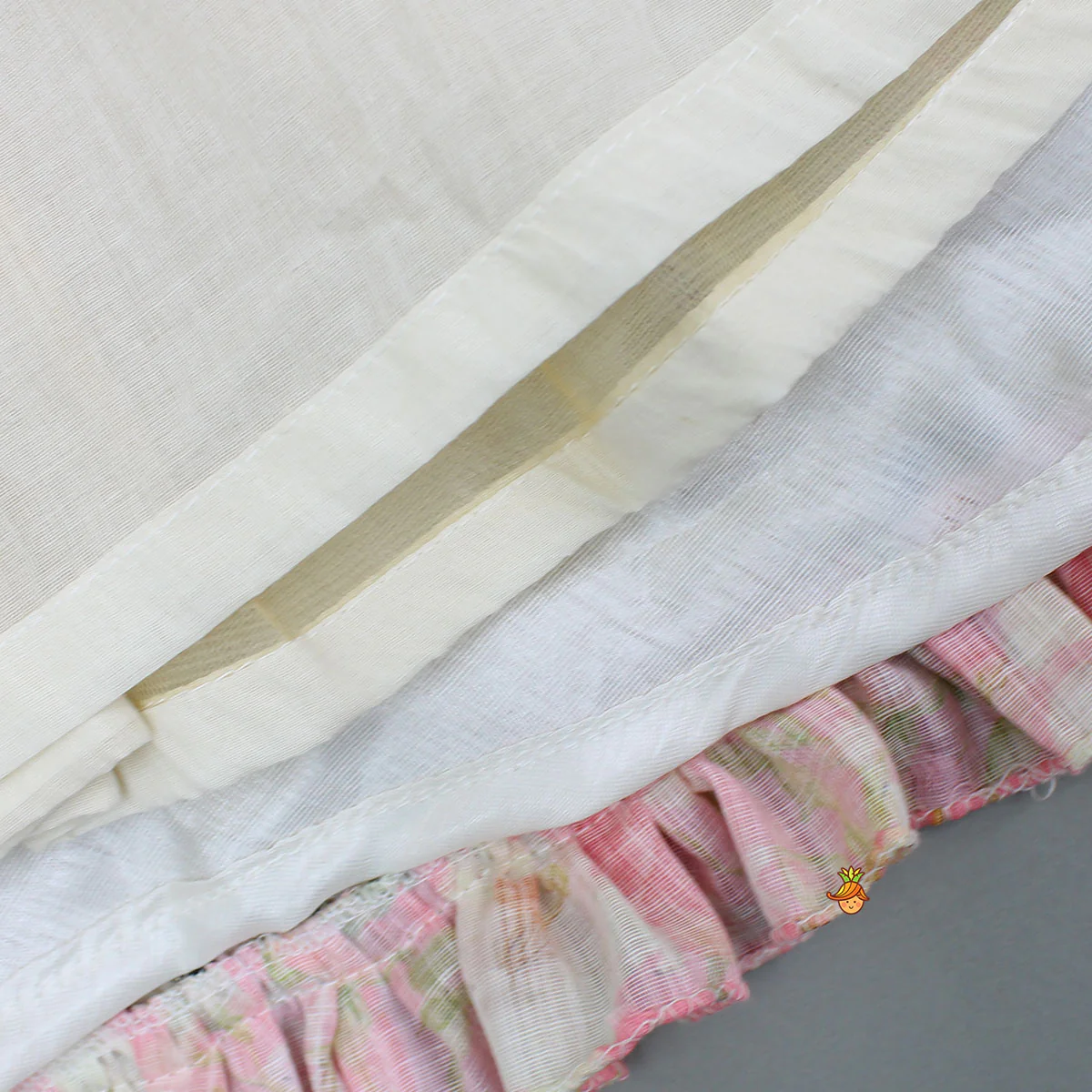 Stunning Pink Floral Printed Top With Embroidered Lehenga And Dupatta - Image 10