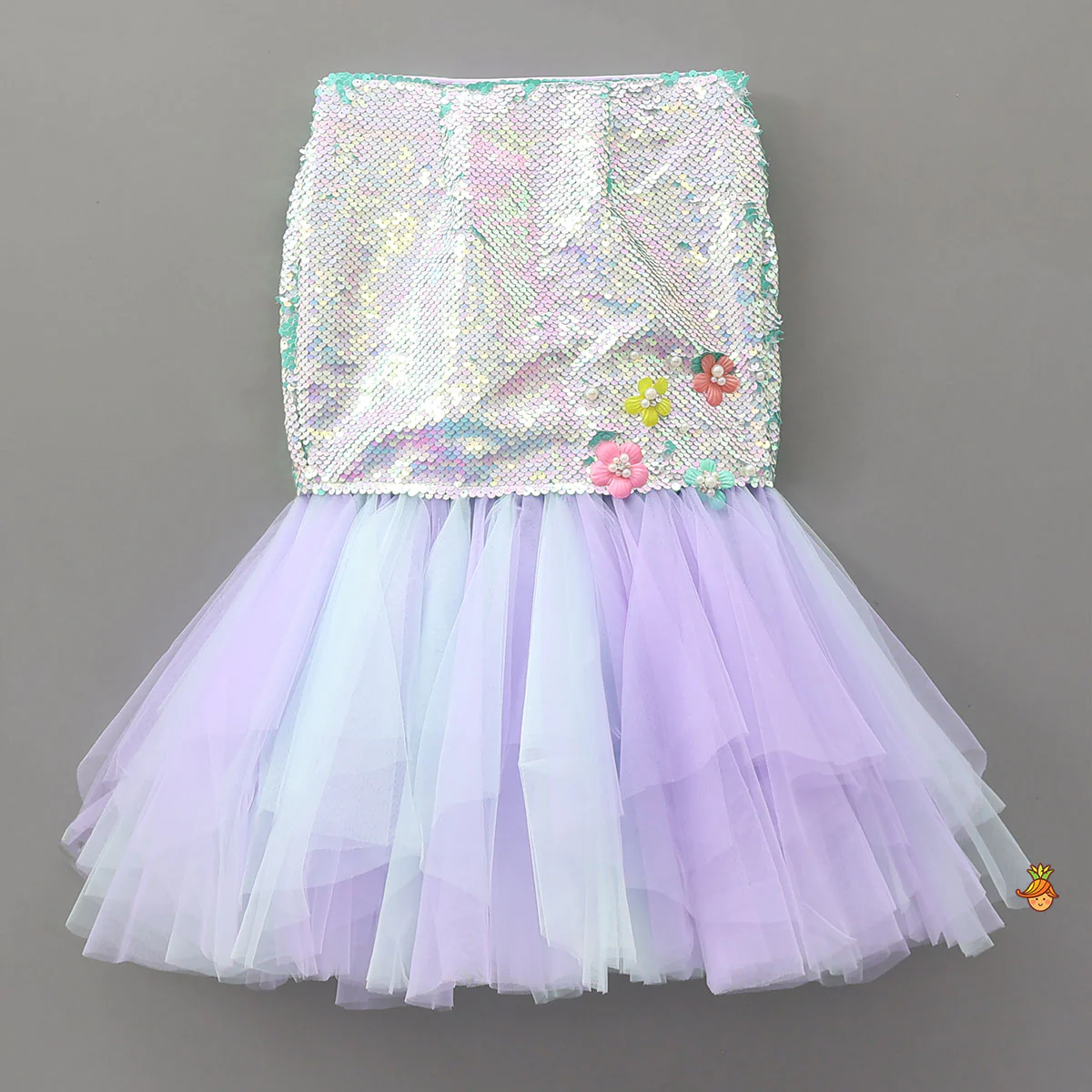 Stunning Top And Reversible Sequin Detail Mermaid-Style Skirt With Ribbon Hairband - Image 5