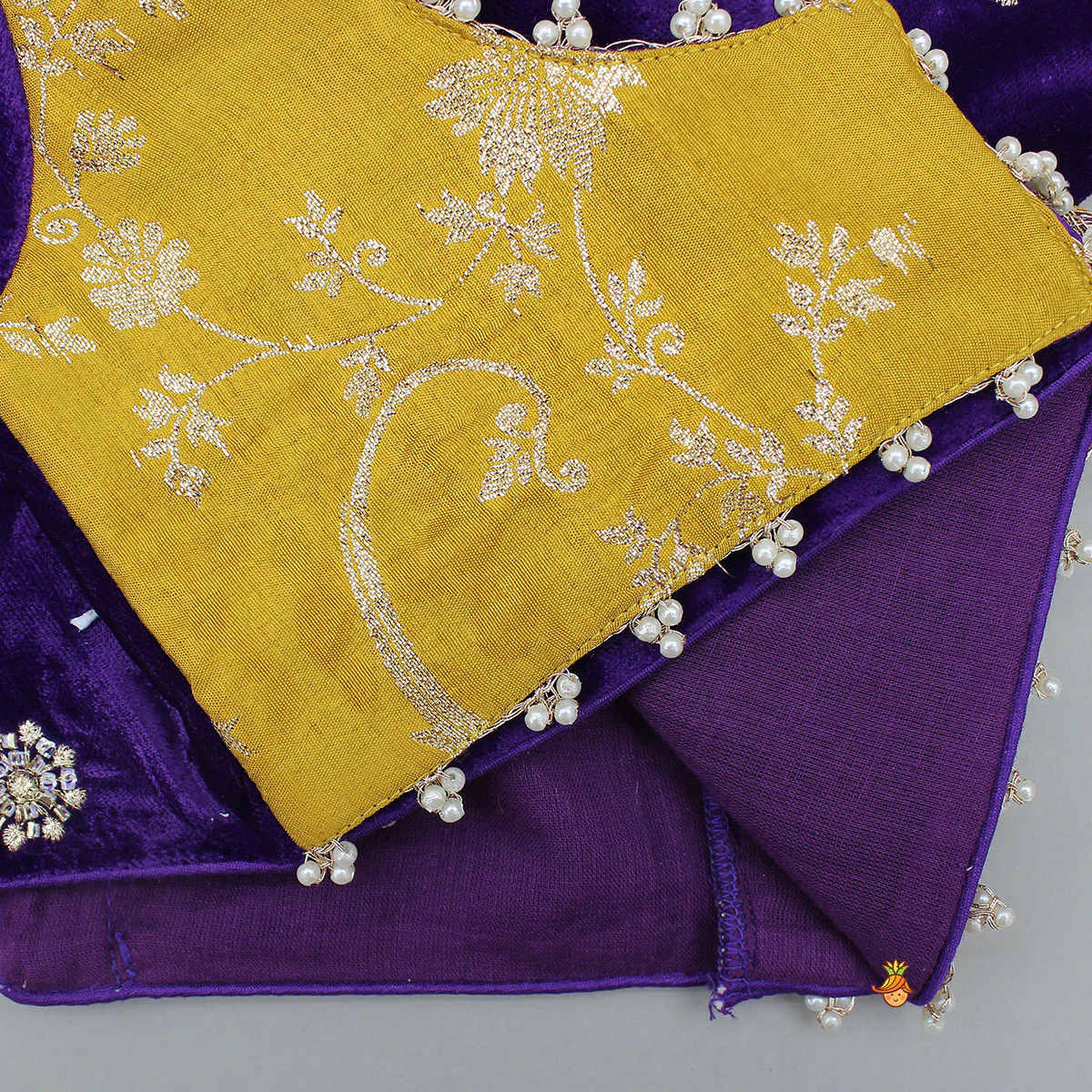 Stunning Velvet Jacket-Style Top With Embroidered Lehenga And Dupatta - Image 6