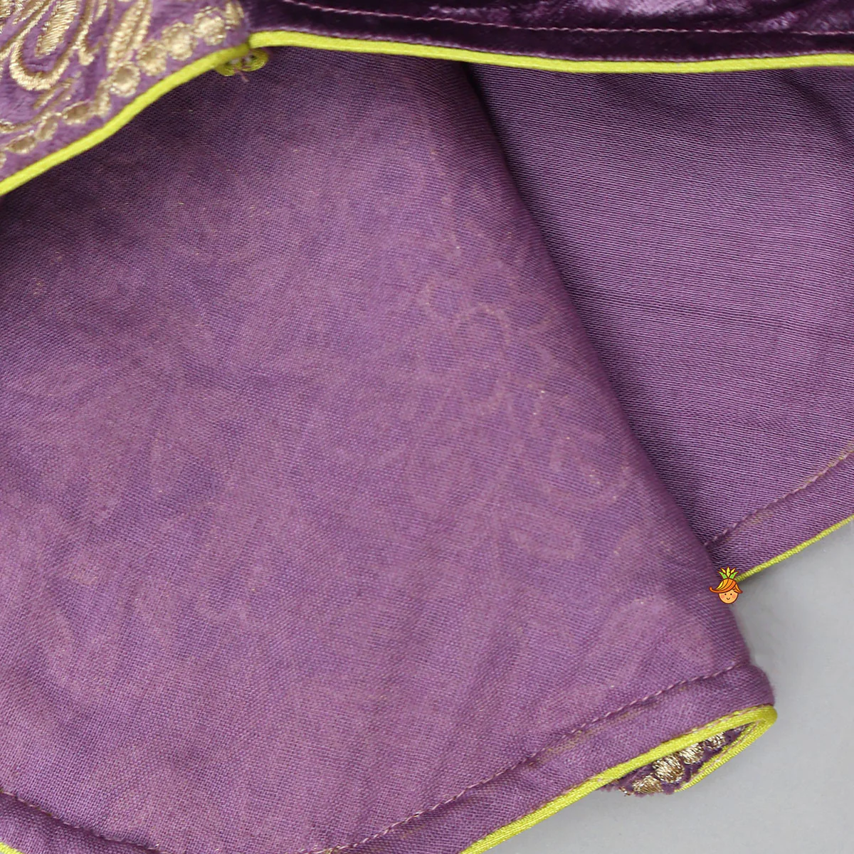Charming Stylish Embroidered Velvet Top With Matching Lehenga - Image 5