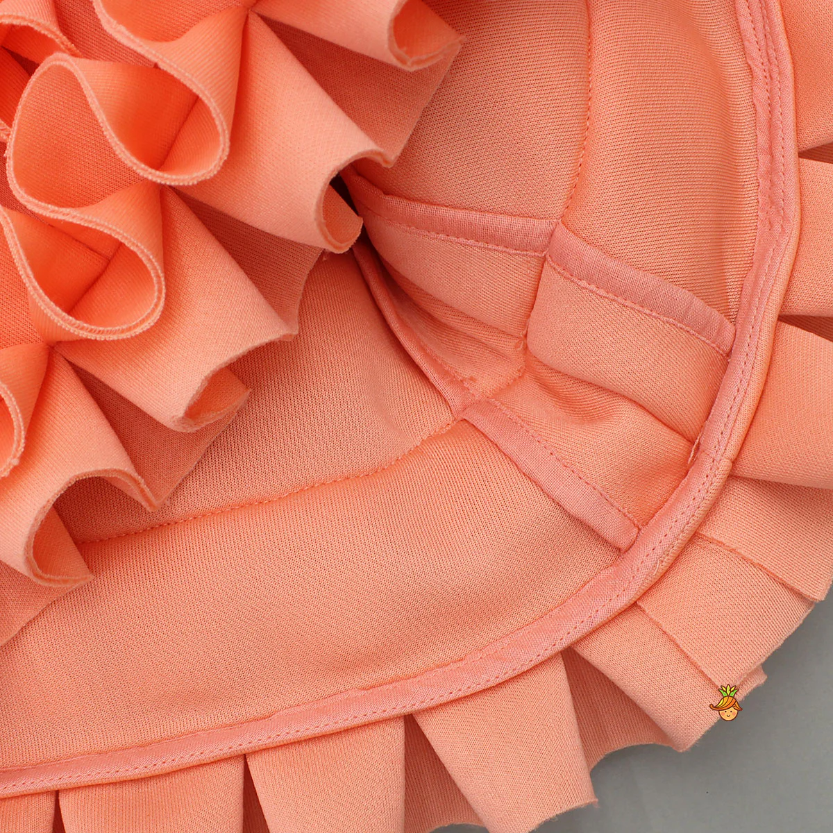 Stylish Peach Ruffled Dress - Image 4
