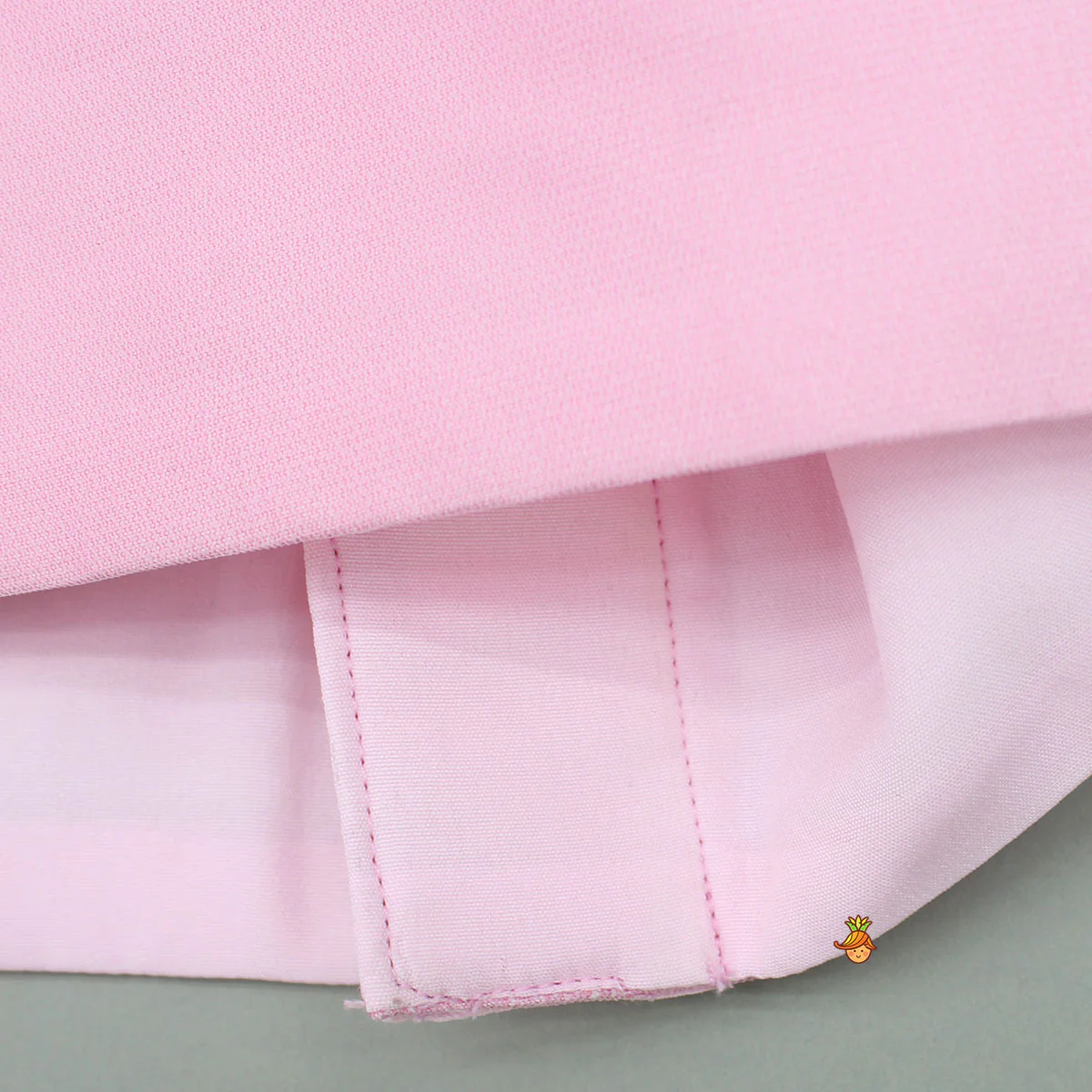 Stylish Pink Crop Blazer Style Top With Flared Lehenga - Image 9