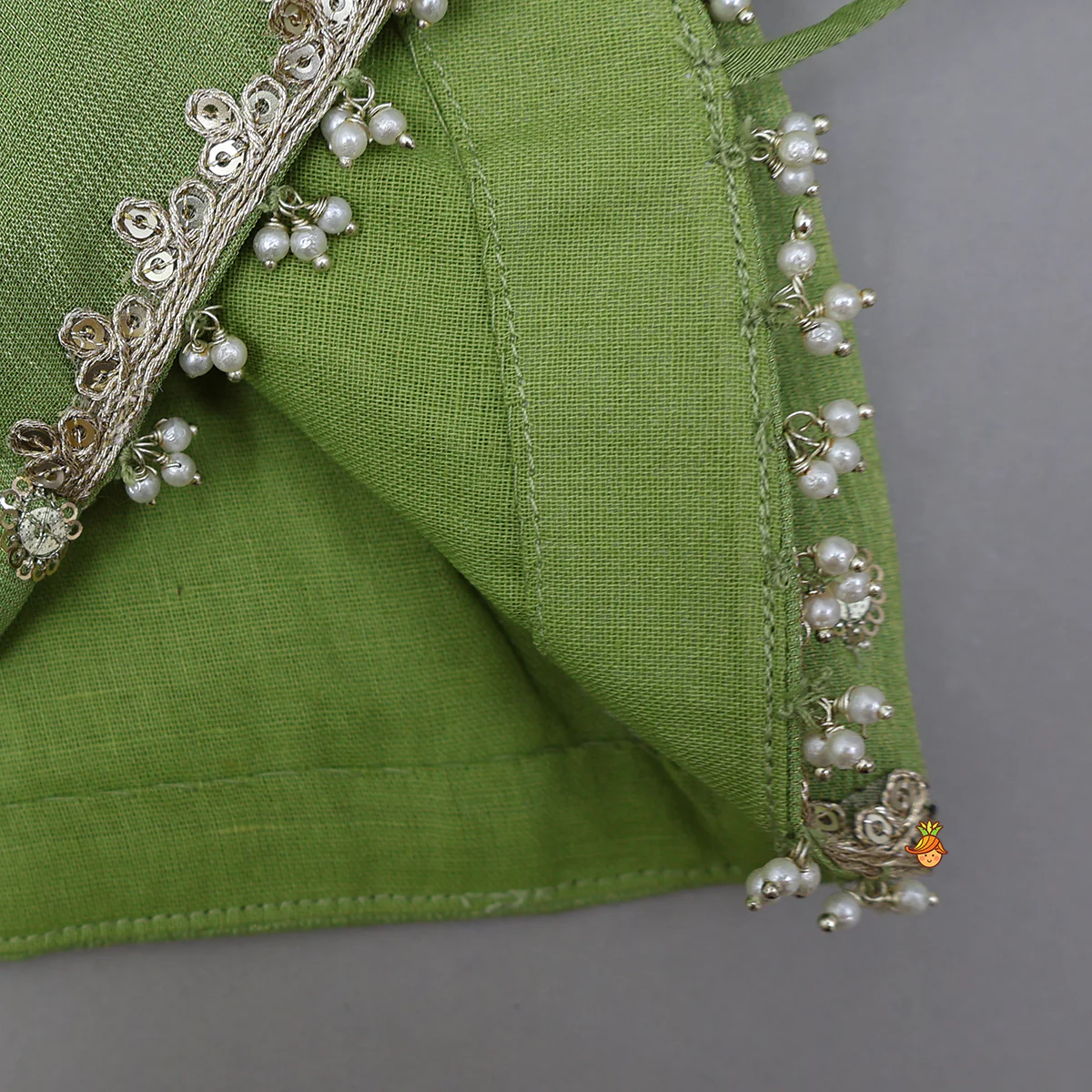 Stylish Top With Sequined Lehenga And Matching Dupatta - Image 6