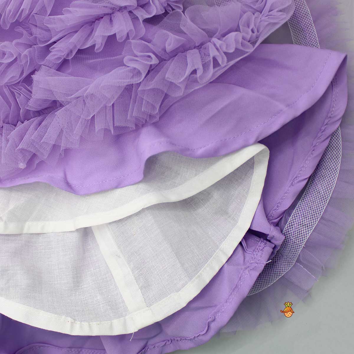 Swirl Enhanced One Shoulder Lavender Dress - Image 4