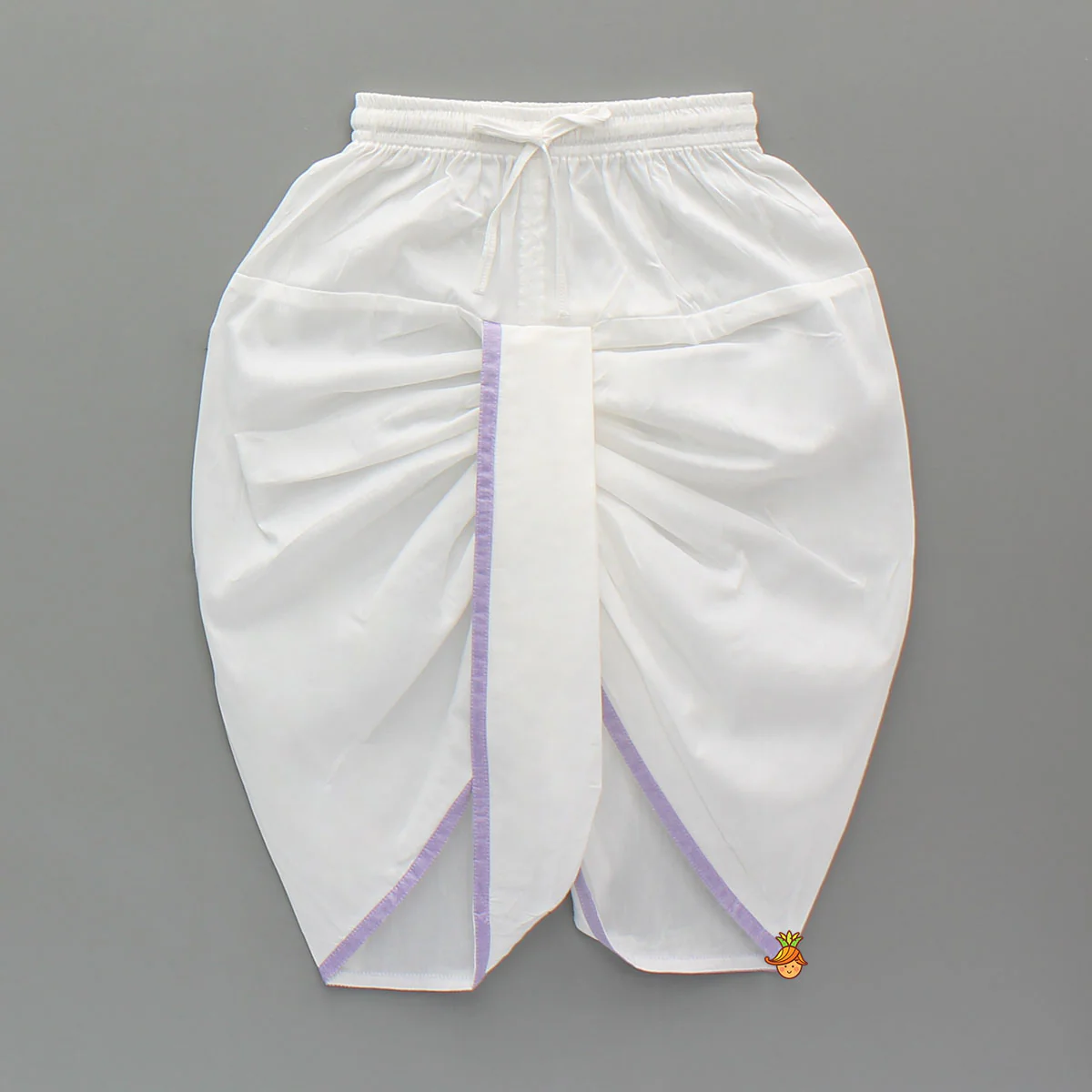Thread Detailed Polka Dot Kurta With Dhoti - Image 4