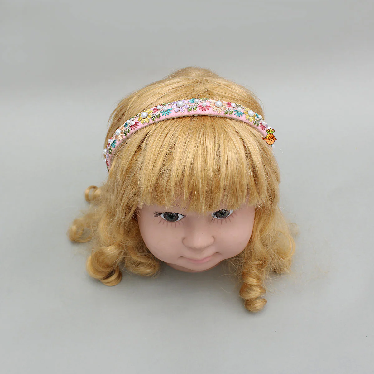 Thread Embroidered Pink Hairband - Image 3