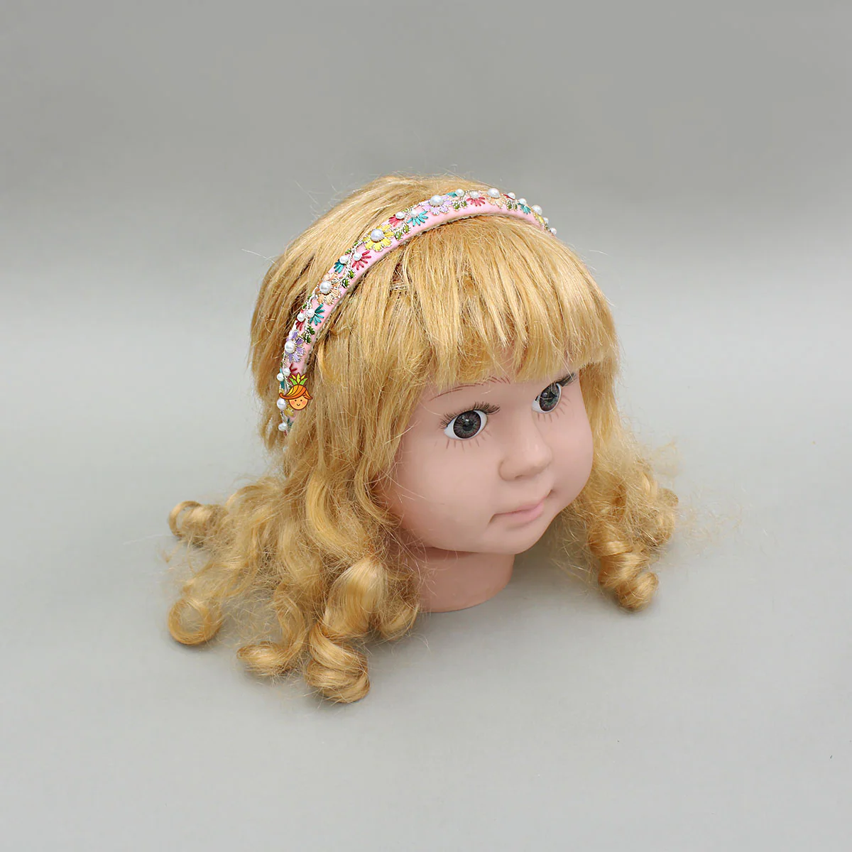 Thread Embroidered Pink Hairband - Image 4