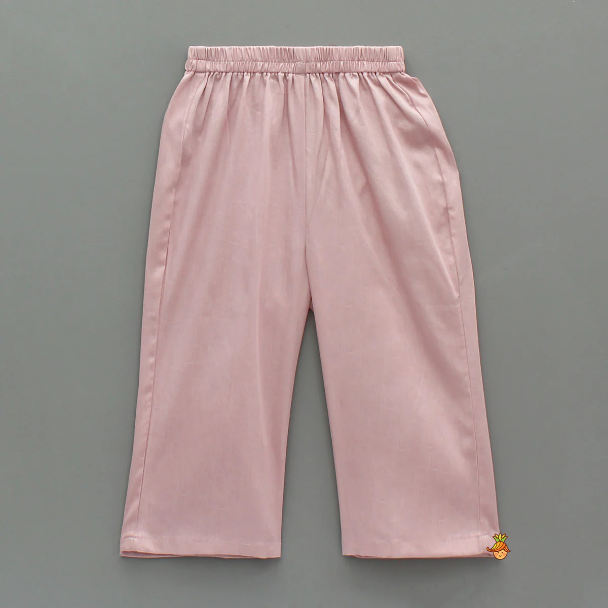 Thread Embroidered Pink Silk Kurti And Pant - Image 4