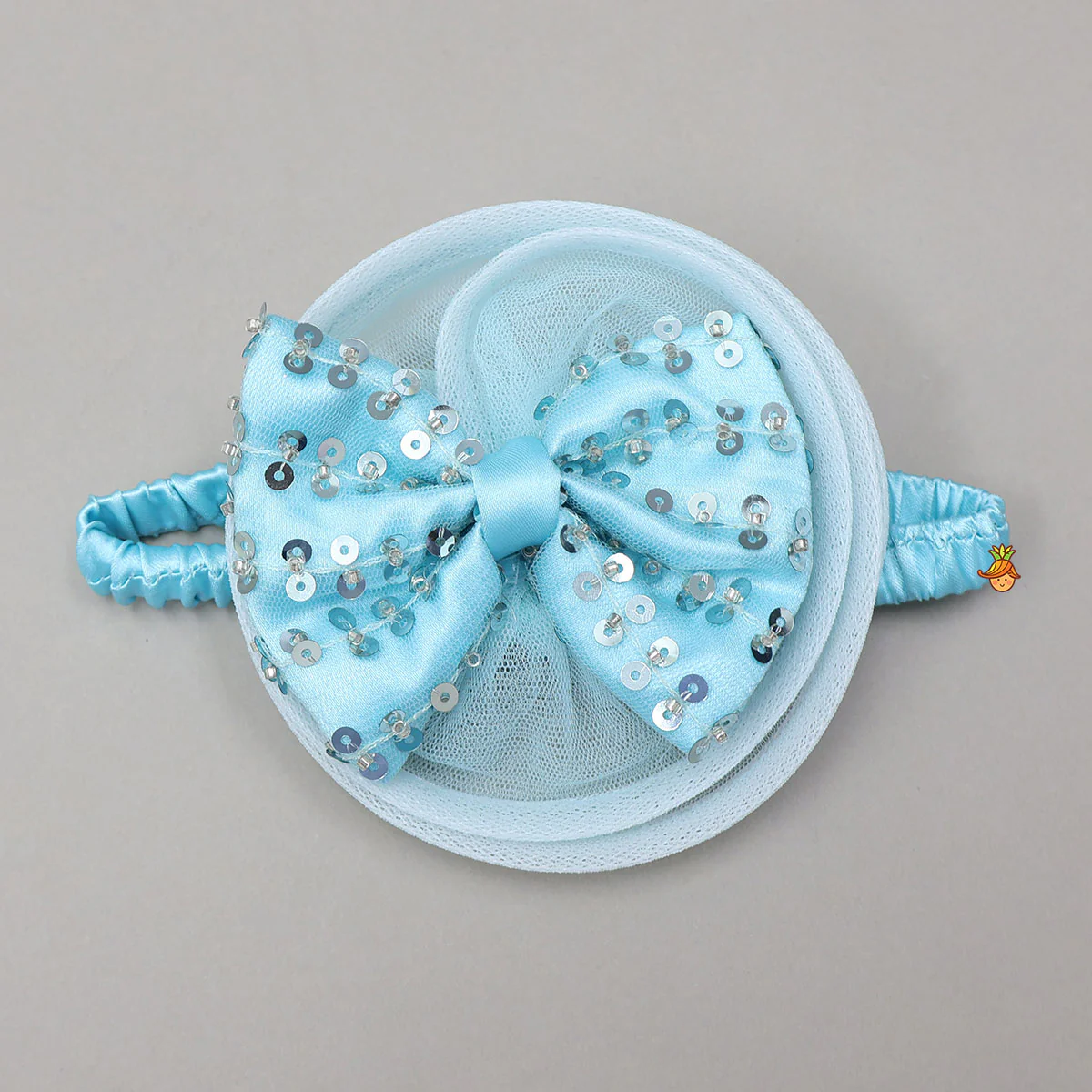 Triple Bow Adorned Trail Dress With Headband - Image 7
