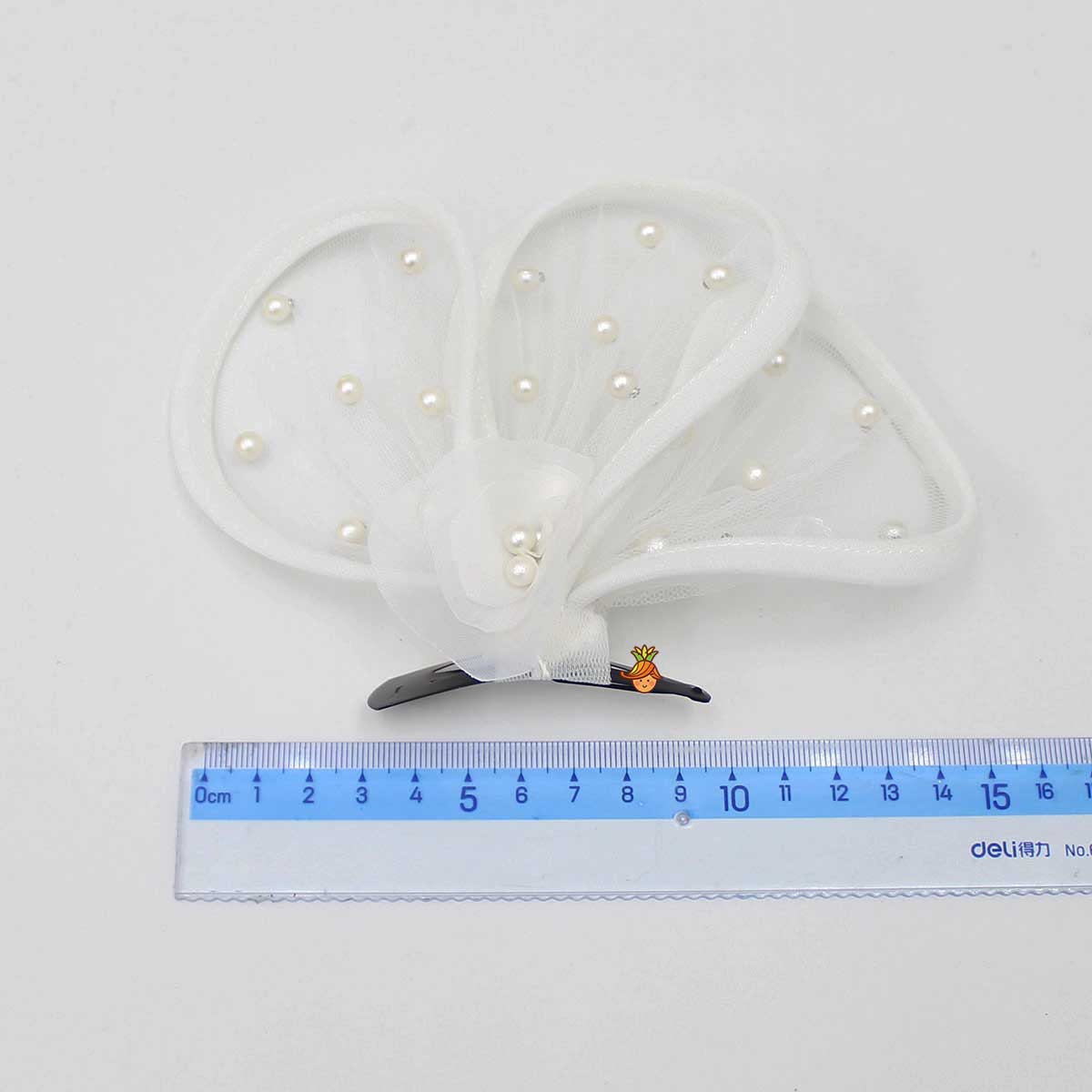 Twisted White Net Hair Clip - Image 4