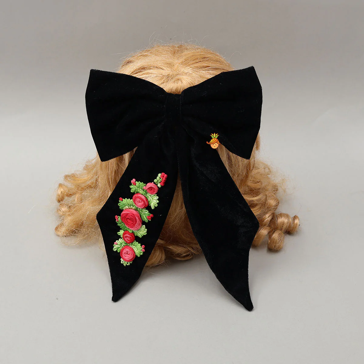Velvet Floral Hair Clip - Image 4