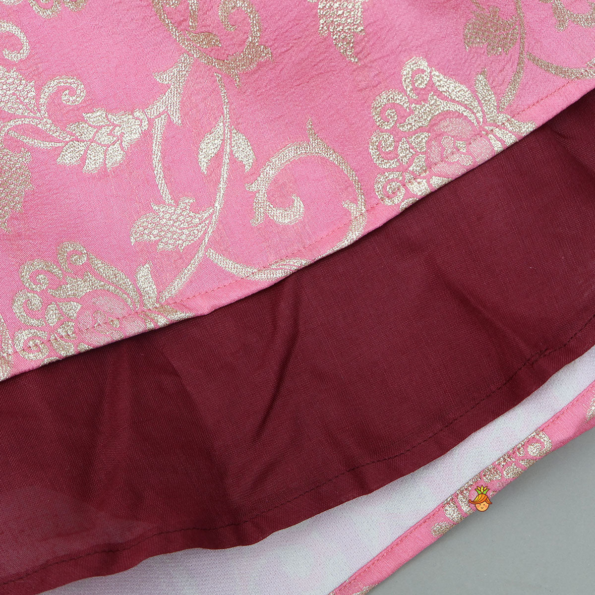 Velvet V-Neck Dual Tone Anarkali - Image 4