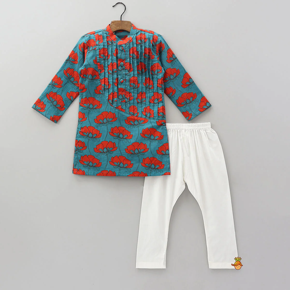 Vibrant Floral Printed Kurta With Pyjama