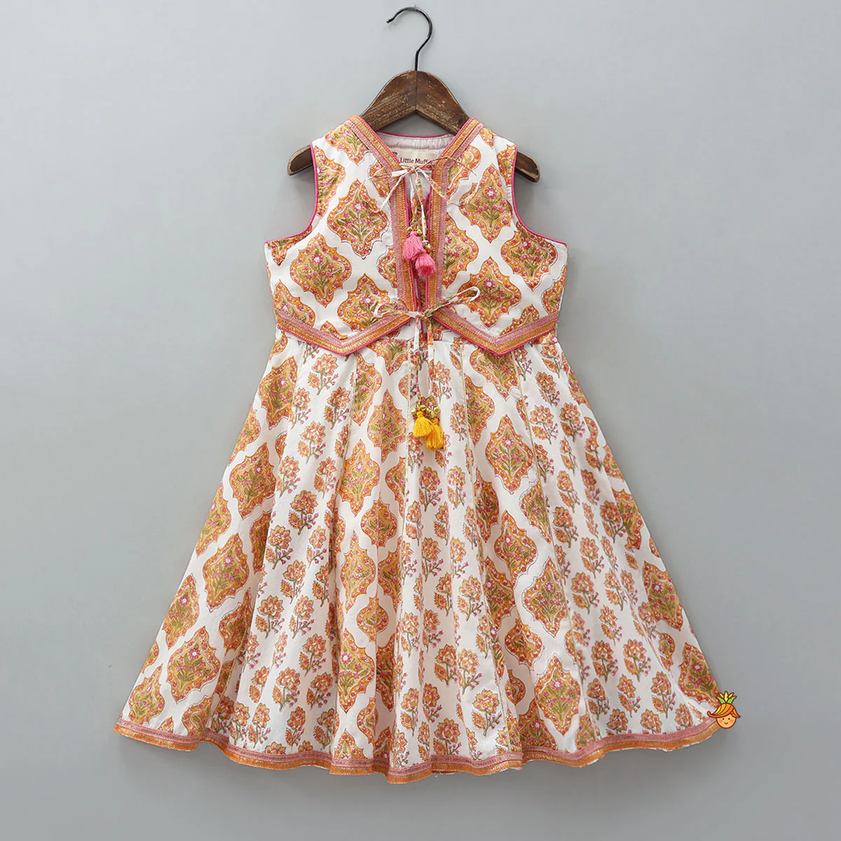 Waist Coat Styled Sleeveless Ethnic Long Kurti