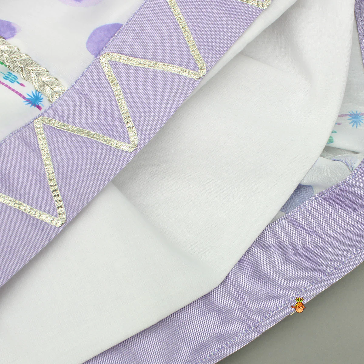 Watery Polka Dots Top With Matching Lehenga And Dupatta - Image 7