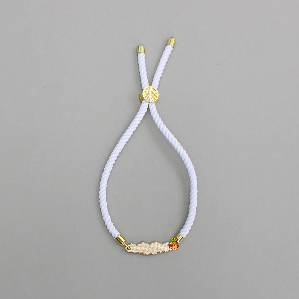 White Adjustable Rope String Rakhi - Image 2