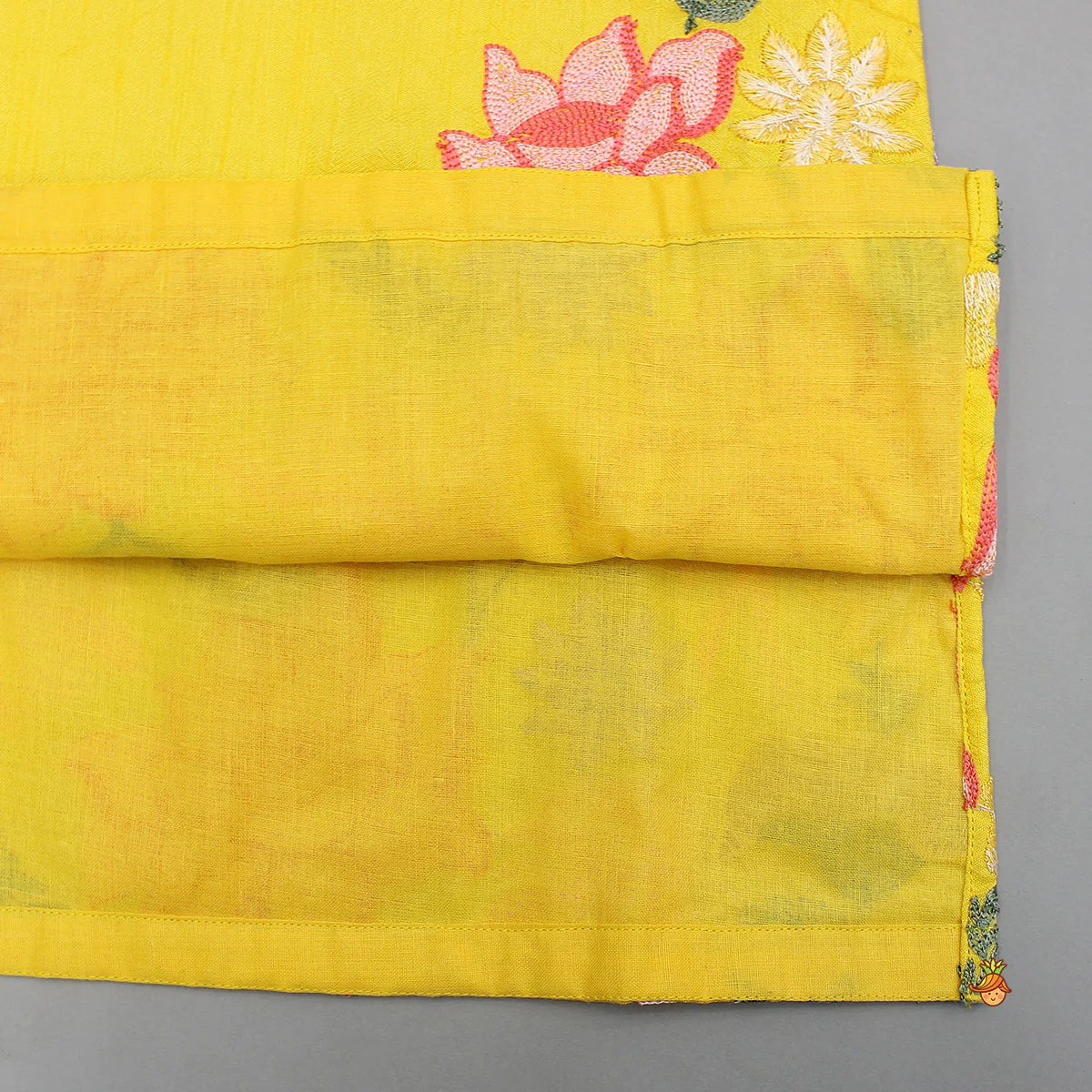 Yellow Embroidered Kurta And Pyjama - Image 5