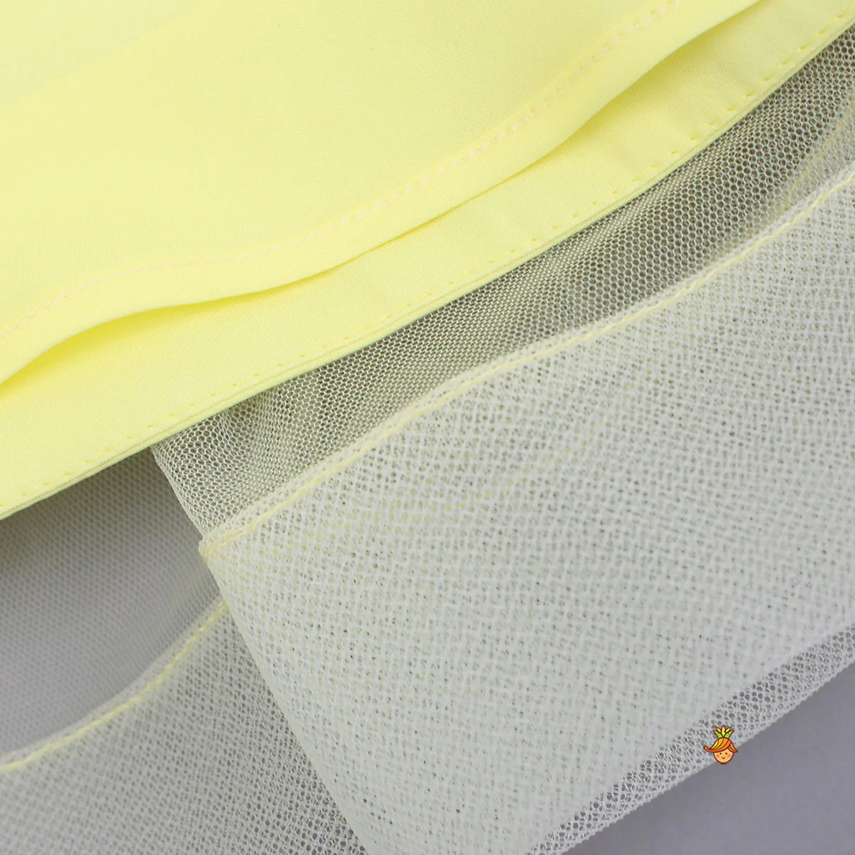 Yellow Layered Dress With Tie Up Shoulder Straps - Image 4