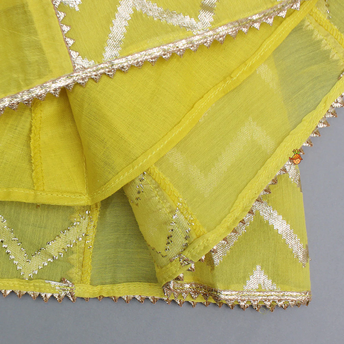 Yellow Strappy Kurti With Matching Pant And Dupatta - Image 6
