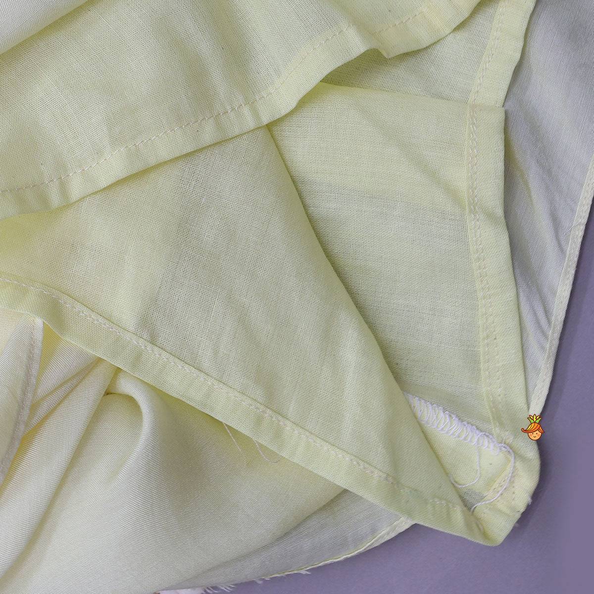 Yoke-Embroidered Kaftan Kurti And Pant - Image 5
