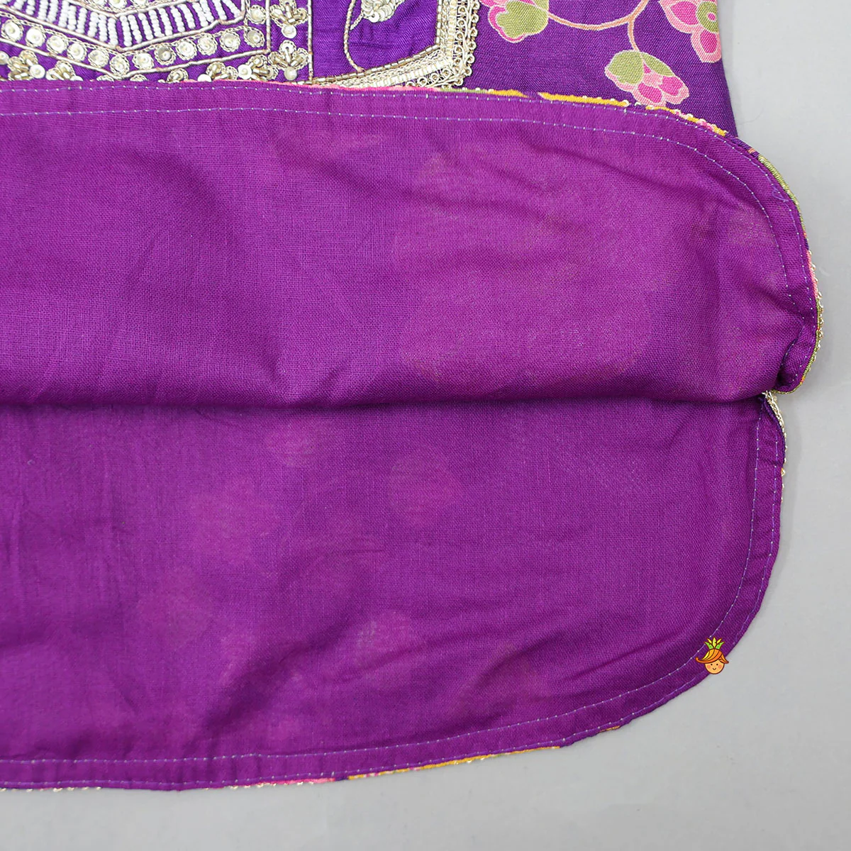 Yoke Embroidered Kurti And Striped Sharara With Net Dupatta - Image 6